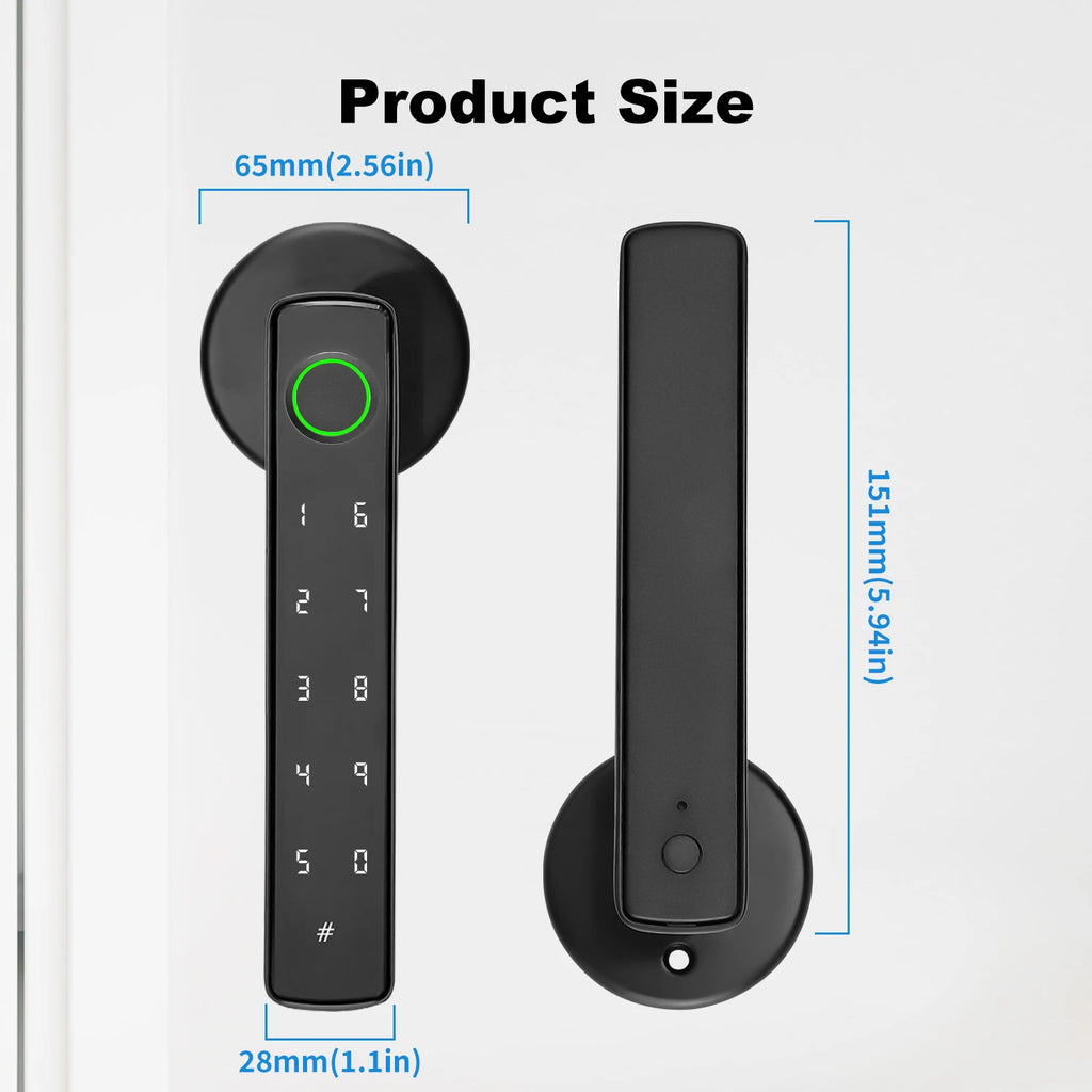 Smart Lock For Main Door Tuya Smart Home Fingerprint Electronic Door Lock APP Remote Unlocking Residential Automation With Alexa