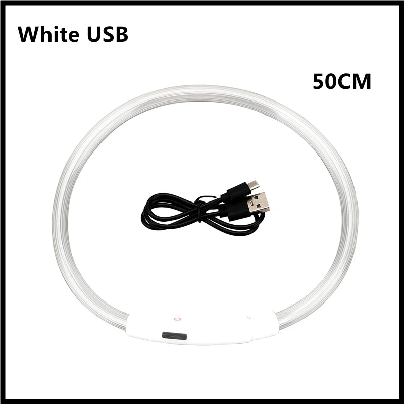 USB Rechargeable LED Glowing Collar for Pets