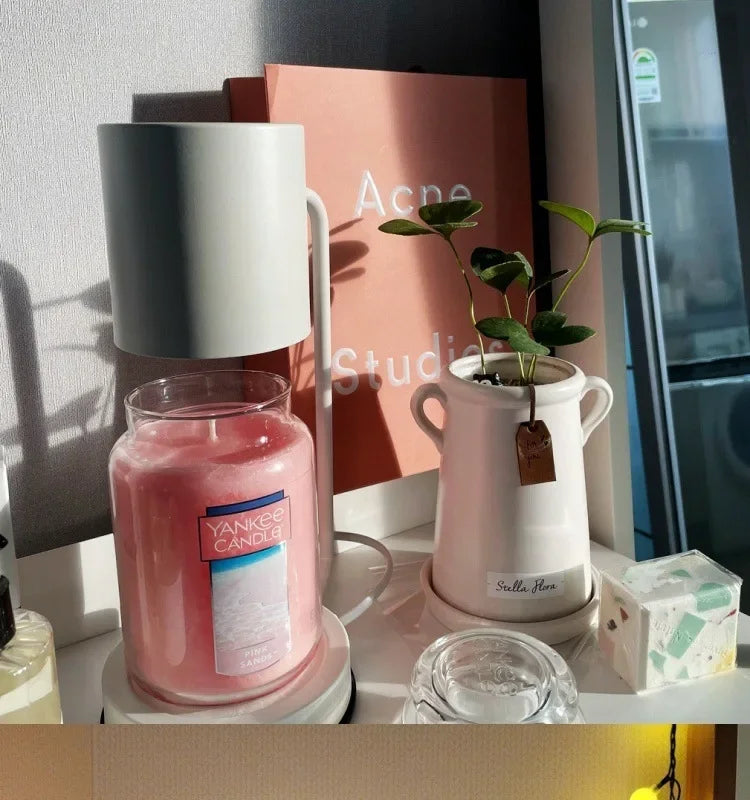 Candle Warmer Lamp with Timer Dimmable Light Scented Wax Melter Simple Table Lamp for Bedroom Home Office Decor
