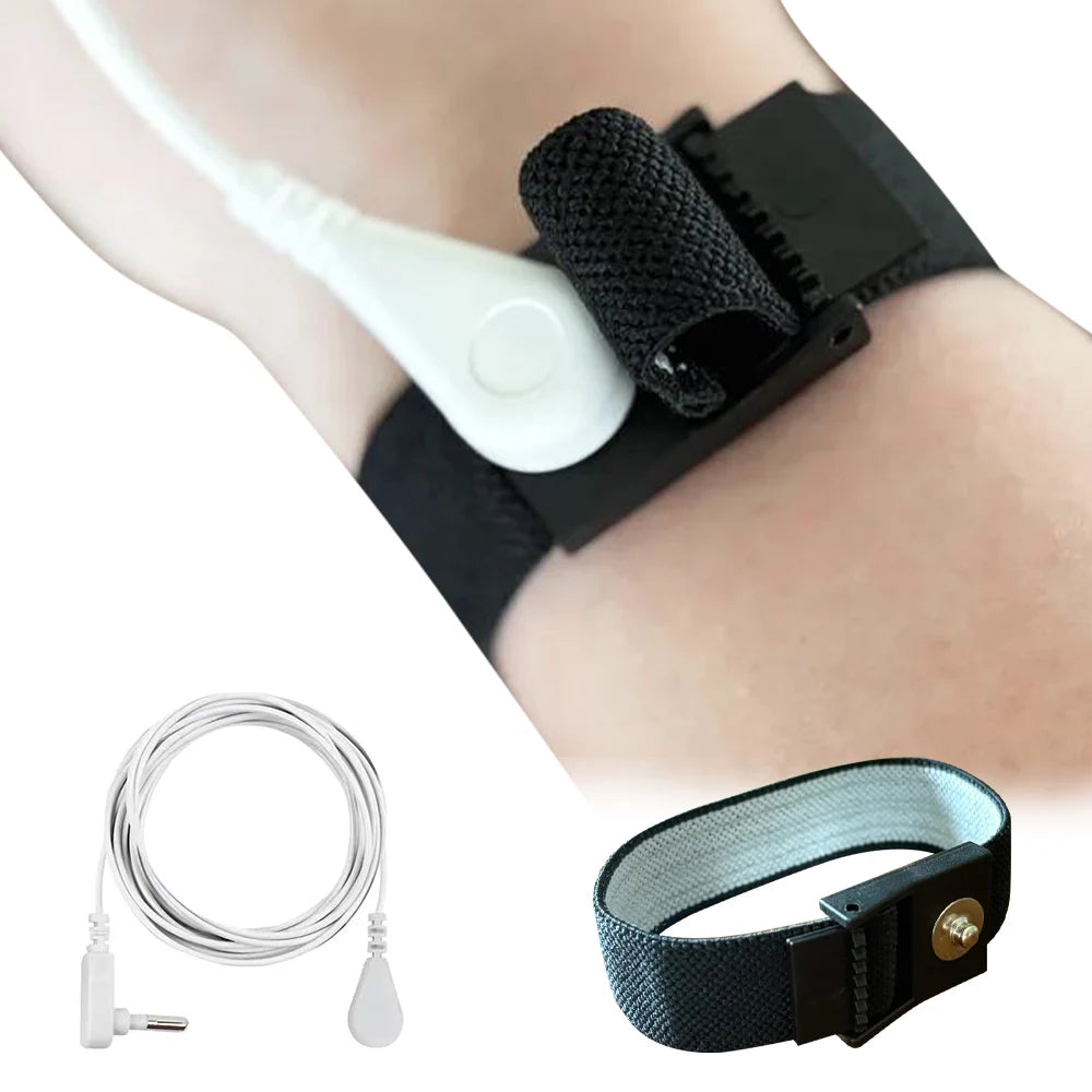 Anti-Static Wrist Strap Grounding Wrist Adjustable Bracelet Stimulation Physiotherapy Device for Computer Electronics Repair