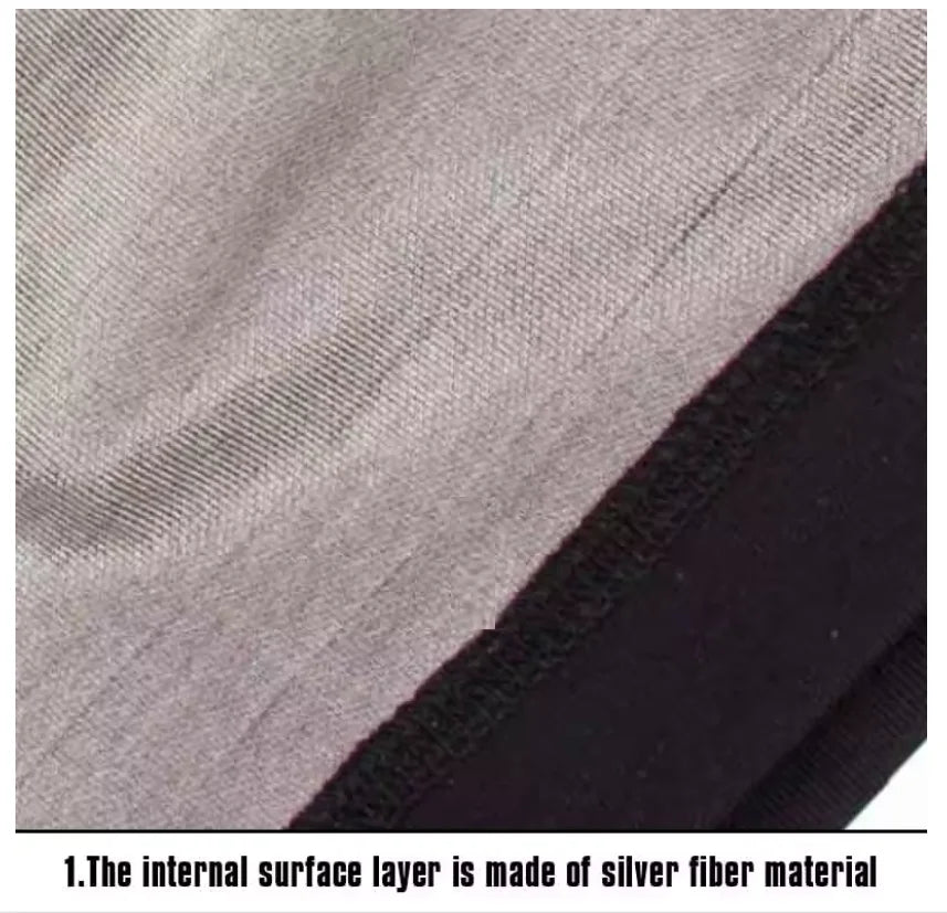 EMF Protection Hat, Anti Radiation, EMF RF Radiation Shielding Silver Fabric. High Shielding Efficiency 99.99%.