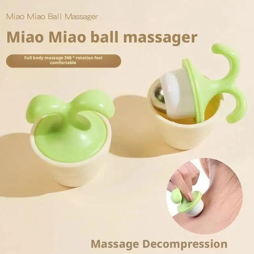Cervical Lymphatic Ice Massager Cute Potted Plant Roller Ball Eye Soothing Magic Tool Handheld Relaxing Massager Ice Eye Massage