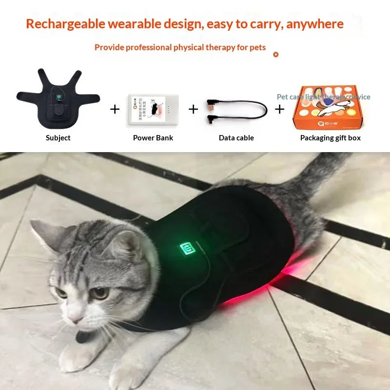 Portable Pet LED Infrared Light Therapy Device, Suitable for Cats and Dogs, Pet Care Home Infrared Red Light Therapy Belt