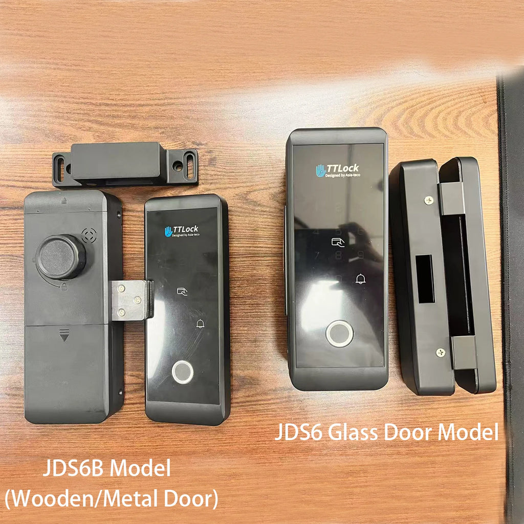 JDS6 TTLOCK APP Sliding Glass/Wood Fingerprint Lock Bluetooth Biometric Electronic Office Password 13.56Mhz RFID Keyless Unlock