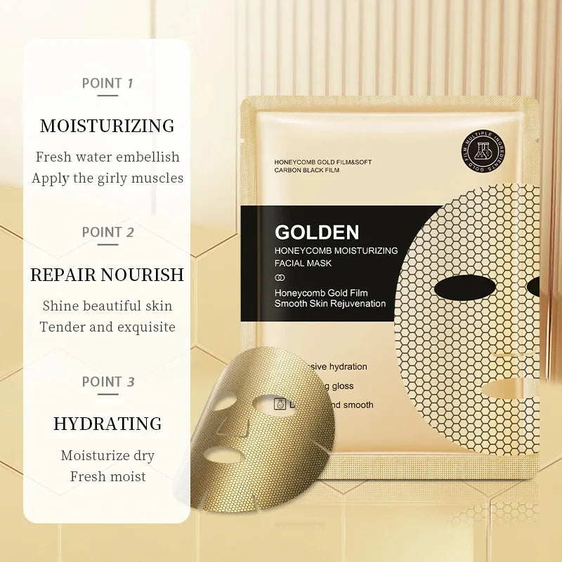 24K Gold Moisturizing Facial Masks skincare Firming Nourishing Smooth Skin Rejuvenation Face Mask Sheets Mask