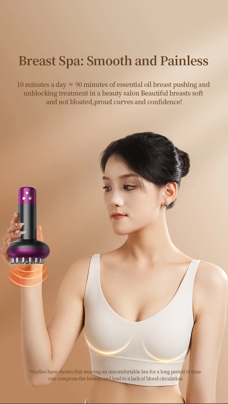 Electric Lymphatic Drainage Massage Machine Meridian Body Brush Microcurrent Anti-Cellulite Guasha Physiotherapy Device
