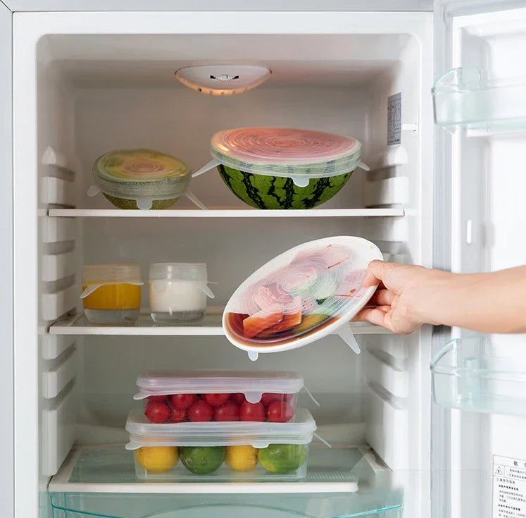 Reusable Silicone Stretch Lids for Food Storage