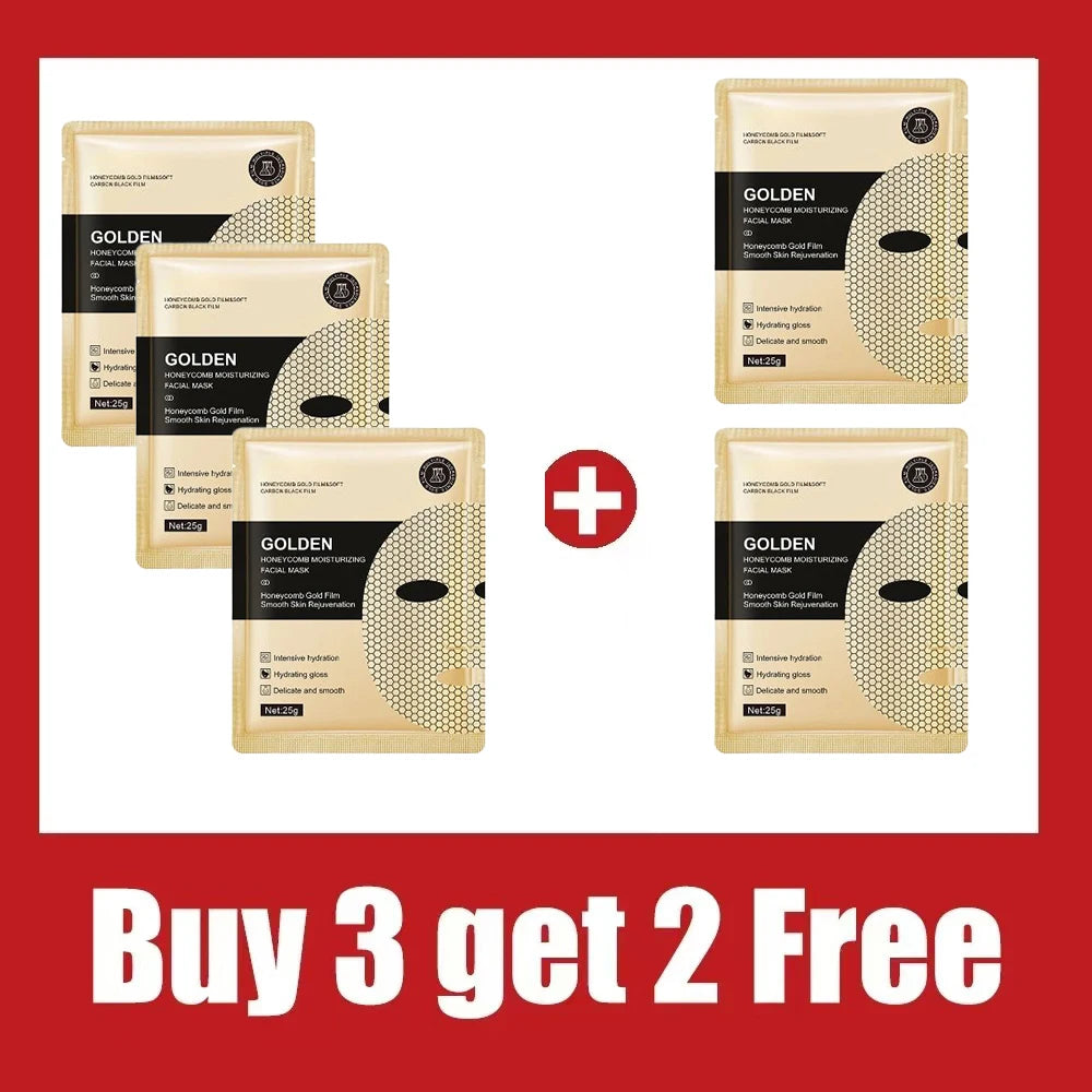 24K Gold Moisturizing Facial Masks skincare Firming Nourishing Smooth Skin Rejuvenation Face Mask Sheets Mask