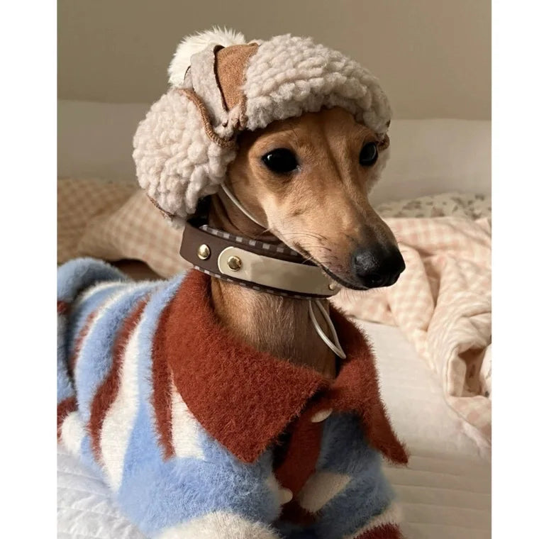 Anti-shedding Pet Dog Sweater Autumn Winter Stripe Pattern Small Breed Puppy  Clothes Trendy Outdoor Universal Dog Clothes