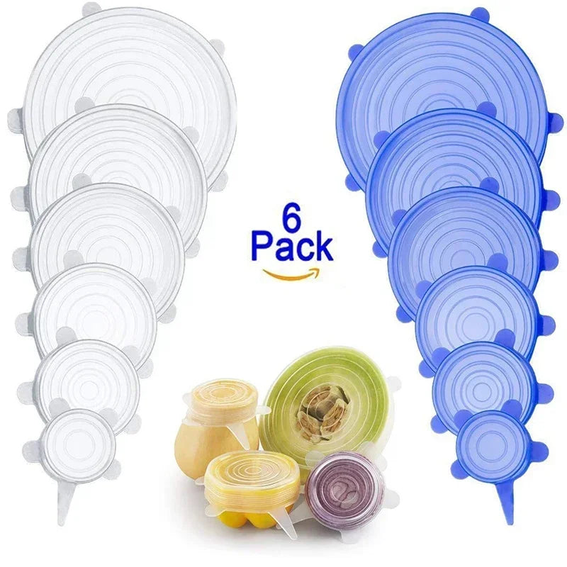 Reusable Silicone Stretch Lids for Food Storage