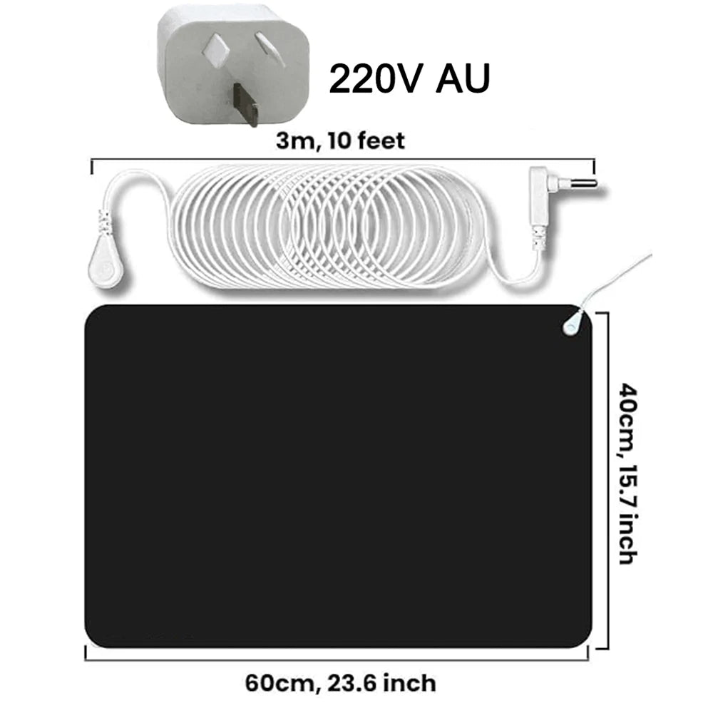 60*40cm Grounding Pad With 10 Feet Ground Wire Sleep Mat Desk Mat for Better Sleep Reduce Pain Better Healthy Yoga Massage Mat