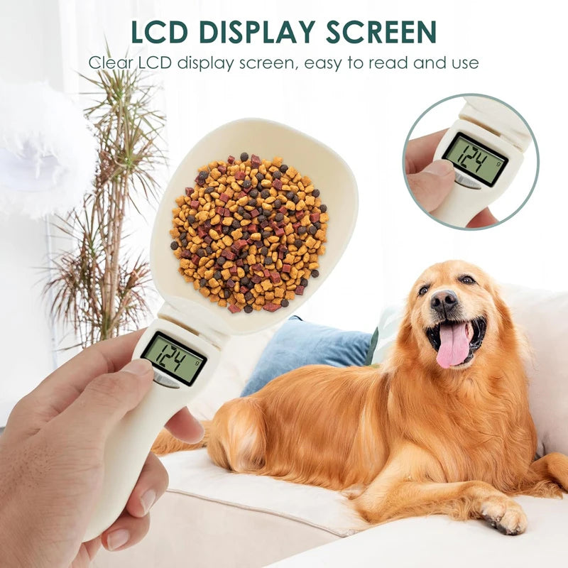 Pet Food Measuring Scoop Electronic Dog Cat Food Measuring Cup Digital Spoon Scale Kitchen Food Scale Pet Cat Dog Accessories