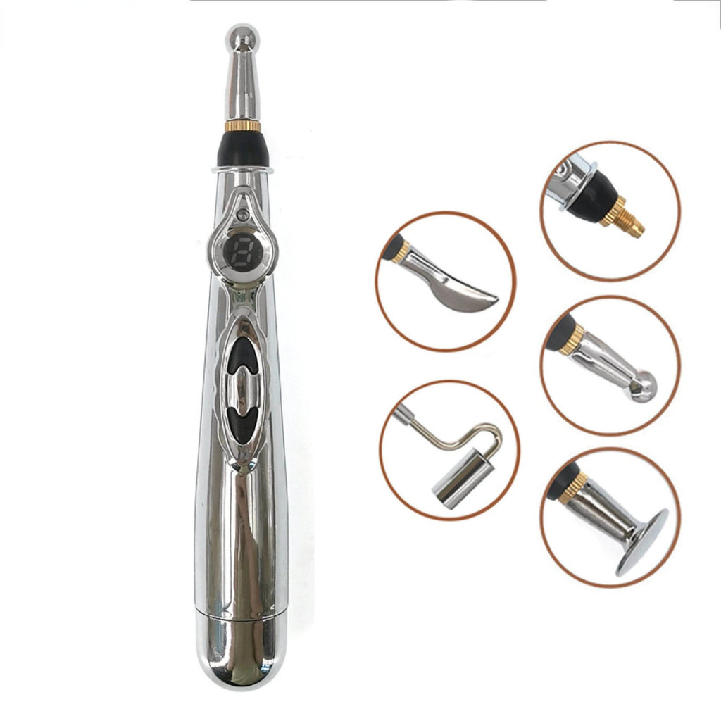 Electric Acupuncture Point Massage Pen Pain Relief Laser Therapy Electronic Meridian Energy Pen Body Head Back Neck Leg Massager