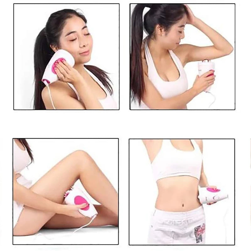 Massage Roller Lose Weight Machine Abdominal Exercise Handle-held Infrared 3D Electric Massager Full Body Relax Slimming Tool