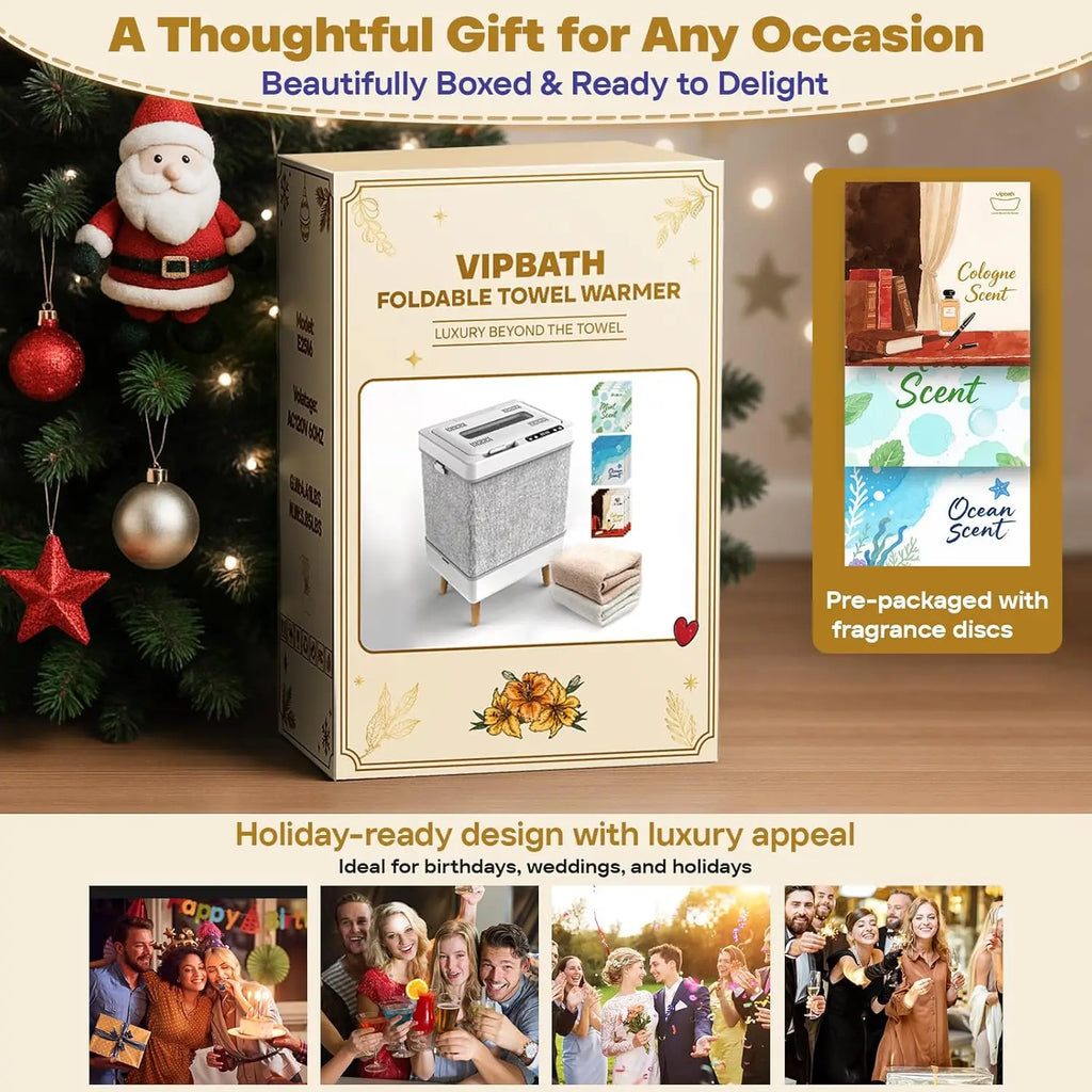 35L Towel Warmer Gift Set – Family-Sized Foldable Design with Window, Dual Safety Shut-Off for Overheat & Tip-Over,Free Shipping