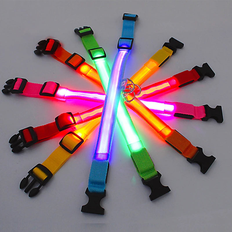 USB Rechargeable LED Glowing Collar for Pets