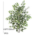 3-6Ft Large Artificia Ficus Tree Fake Plants Plastic Palm Tree Real Touch Banyan Leaves for Home Garden Shop Office Decor