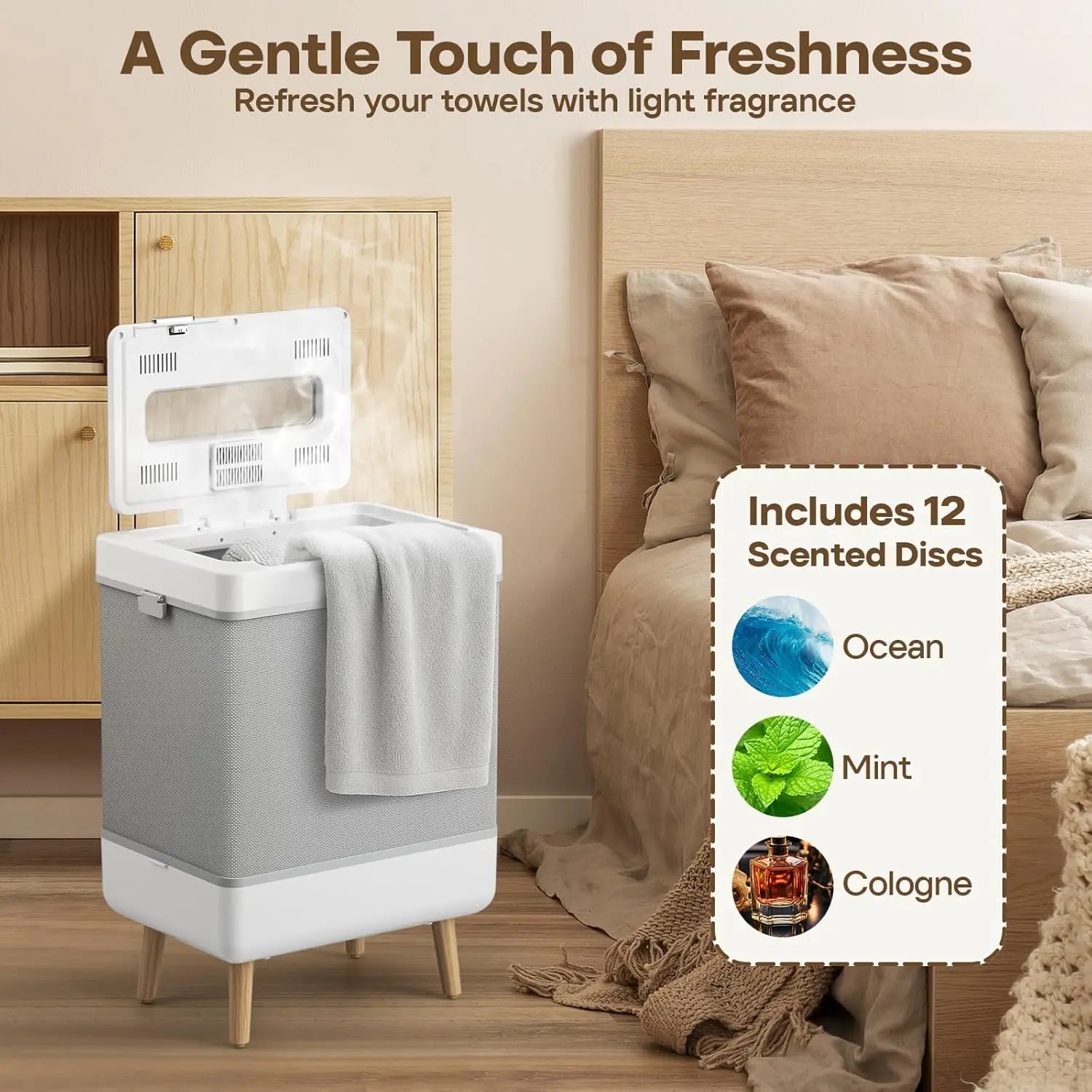 35L Towel Warmer Gift Set – Family-Sized Foldable Design with Window, Dual Safety Shut-Off for Overheat & Tip-Over,Free Shipping