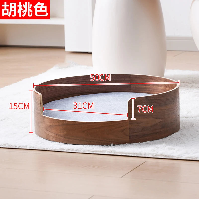 ‌Wooden Pet Sofa Bed - Washable Cat House for Small Dogs, Cozy Pet Bed with Removable Cover, Indoor/Outdoor Use