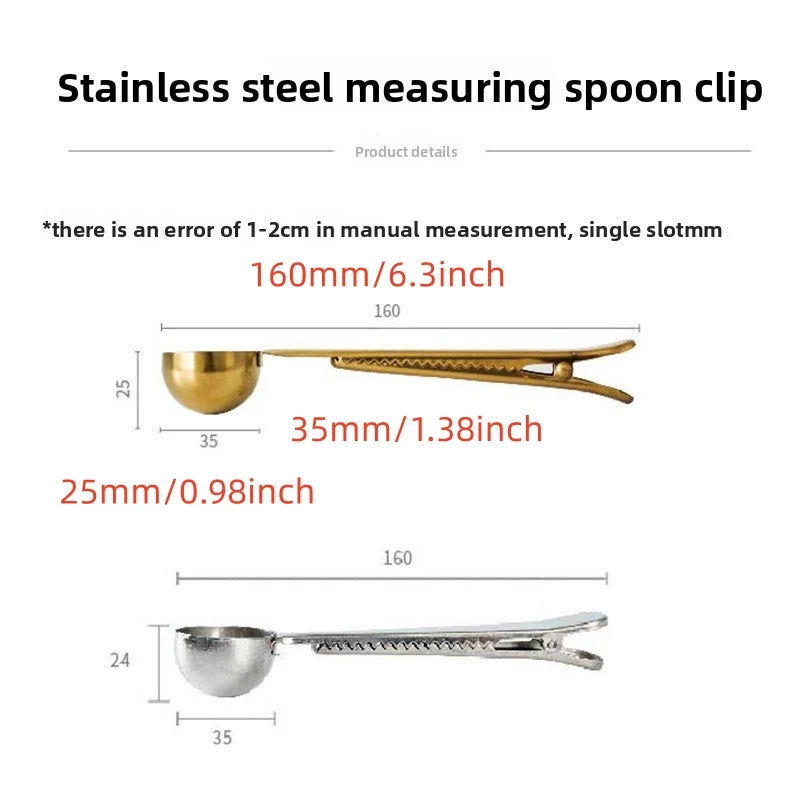 Coffee Scoop Measuring Scoop Coffee Bean Coffee Powder Seal Clip Measuring Scoop Coffee Utensils Bean Scoop Quantitative Scoop
