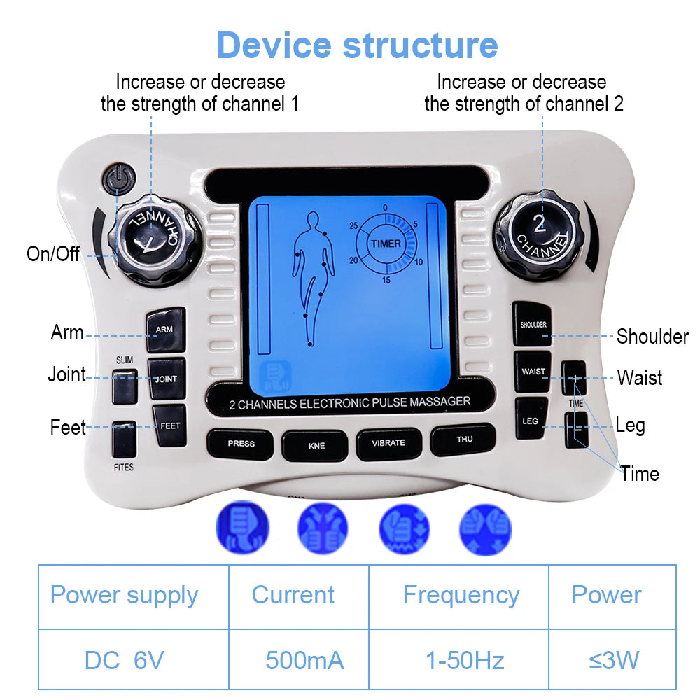 Myostimulator Massager EMS Neck Acupoints Lymphvity Massage Device Electrical Muscle Stimulator Health Physiotherapy Device