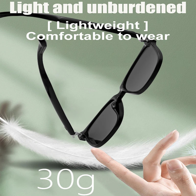GS08 Smart Glasses with AI Assistant, Music/Calls, Noise Reduction, Anti-Blue Light, UV400, BT TWS for Men & Women
