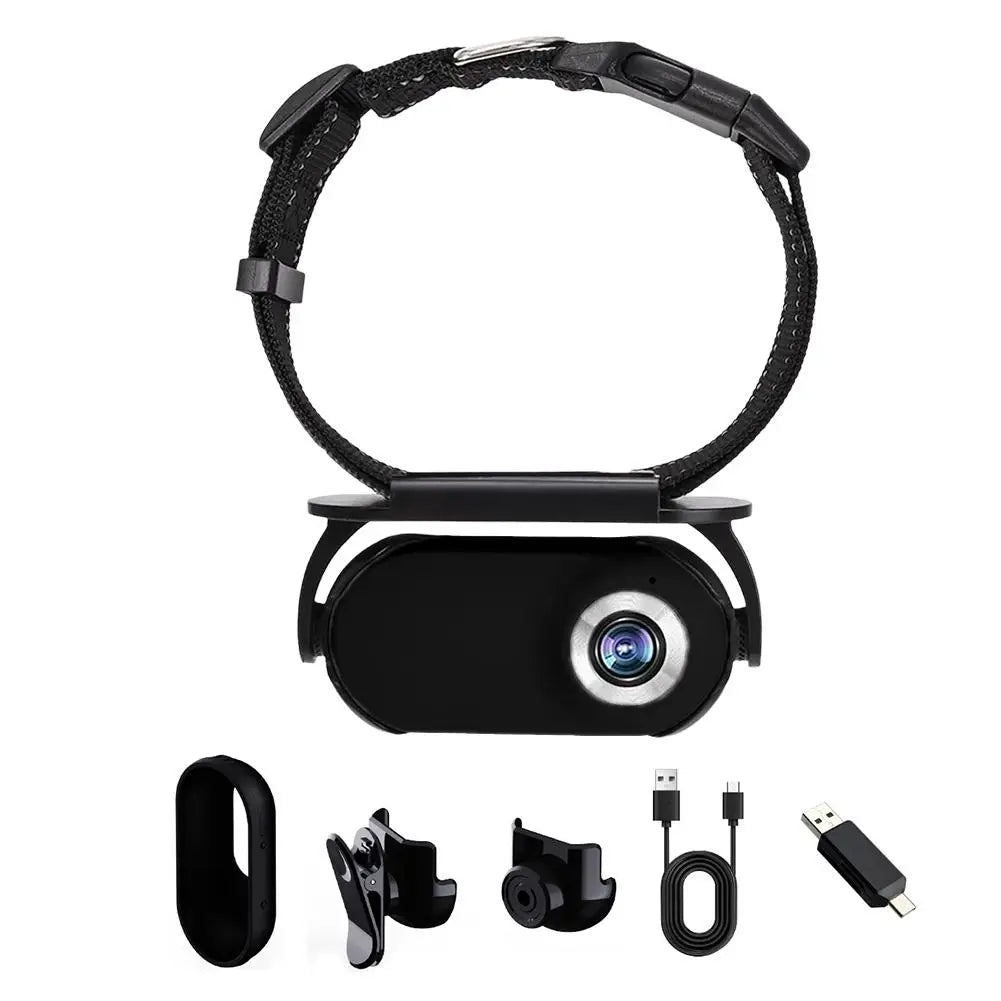 Pet Collar Camera Outdoor No WiFi Needed Cat Collar Action Camera 170 Lens Video Recording Camera Dog Wide Mini Ang A1J7