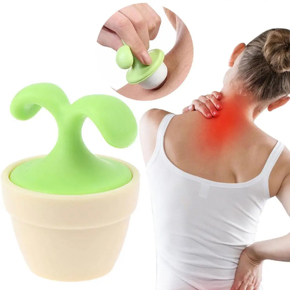 Cervical Lymphatic Ice Massager Cute Potted Plant Roller Ball Eye Soothing Magic Tool Handheld Relaxing Massager Ice Eye Massage