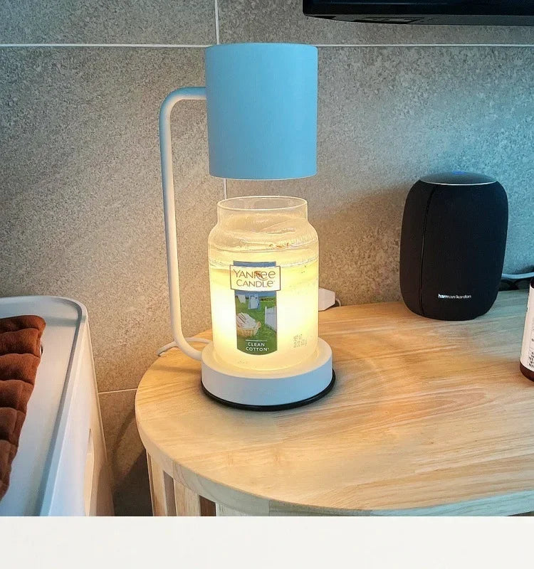 Candle Warmer Lamp with Timer Dimmable Light Scented Wax Melter Simple Table Lamp for Bedroom Home Office Decor