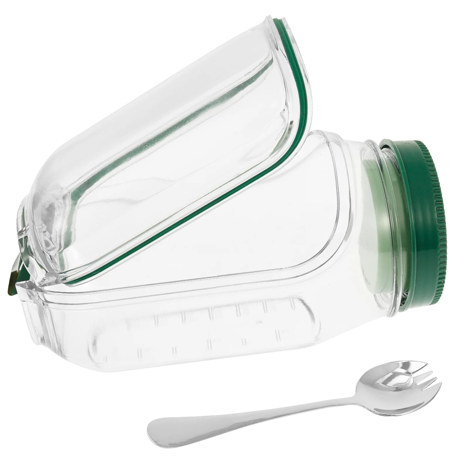 Salad Pod Fruit Vegetable Salad Storage Jar Side Open Portable Container,Home,Office,Travel,Outdoor Salad Container for Lunch
