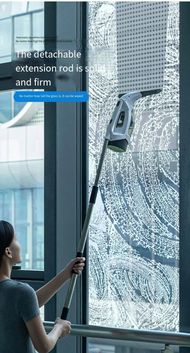 Electric Multifunctional Cordless Window Cleaner Machine White Cordless Rechargeable Automatic Portable Glass Cleaner Tools