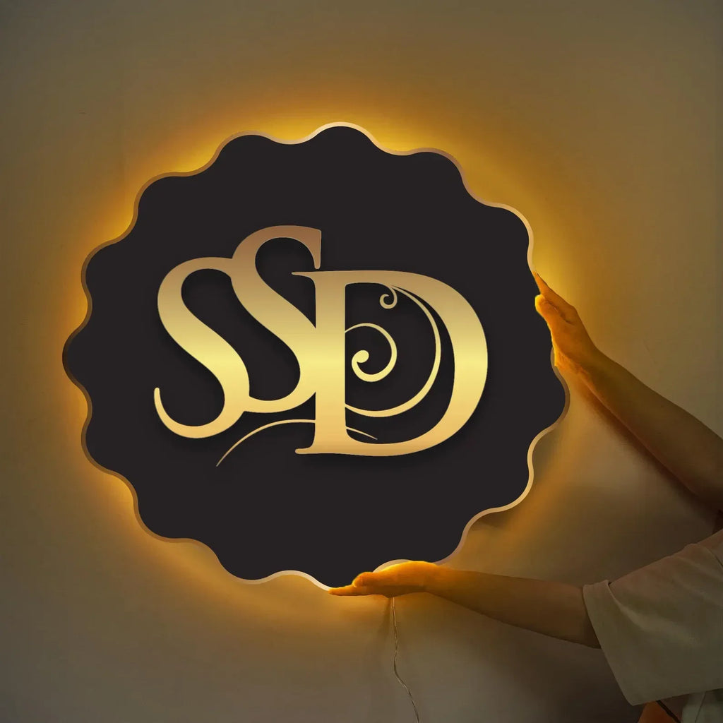 Custom 3D Laser Cut Acrylic Business Logo Sign Office/Beauty Salon Nail Hair Studio Signage Backlit RGB LED Neon Wall Sign