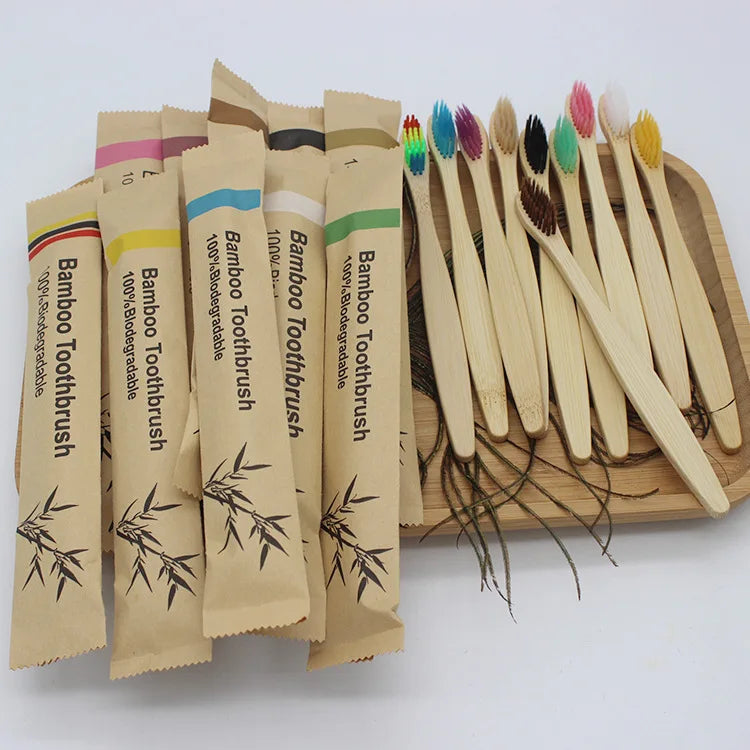 Eco-Friendly Bamboo Toothbrush Set