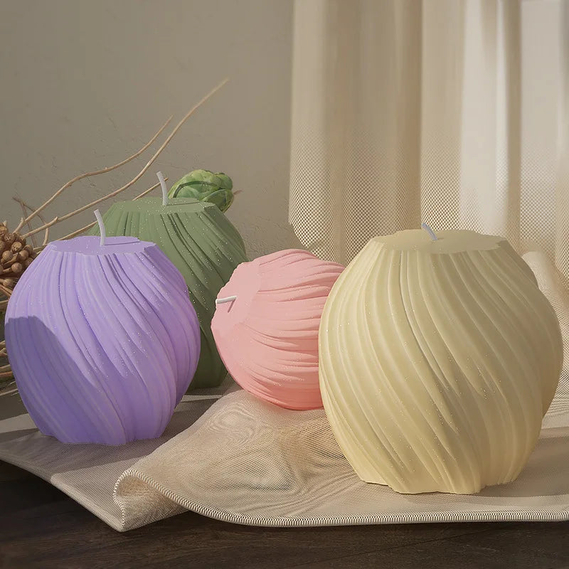 3D Geometric Wave Candle Mold