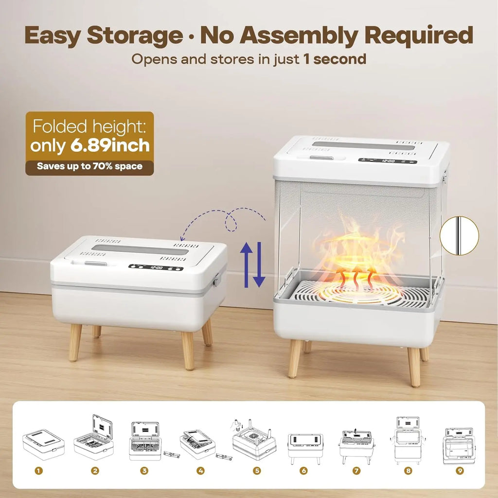 35L Towel Warmer Gift Set – Family-Sized Foldable Design with Window, Dual Safety Shut-Off for Overheat & Tip-Over,Free Shipping