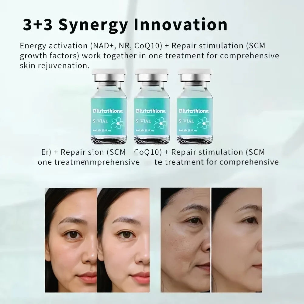 Glutathione Ampoule Essence 4ml×5 - Deep Moisturizing Facial Serum for Brightening & Firmness