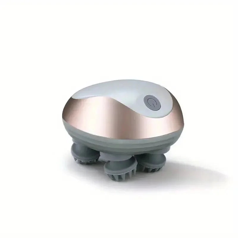 USB charging handheld multifunctional head kneading massager, 3-speed adjustment, mimicking human finger massage