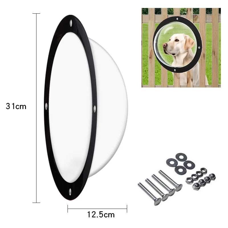 Acrylic Dog Window Semicircular Cover Pet Fence Window Cat and Dog Special Window Transparent Plastic Viewing Doors and Windows
