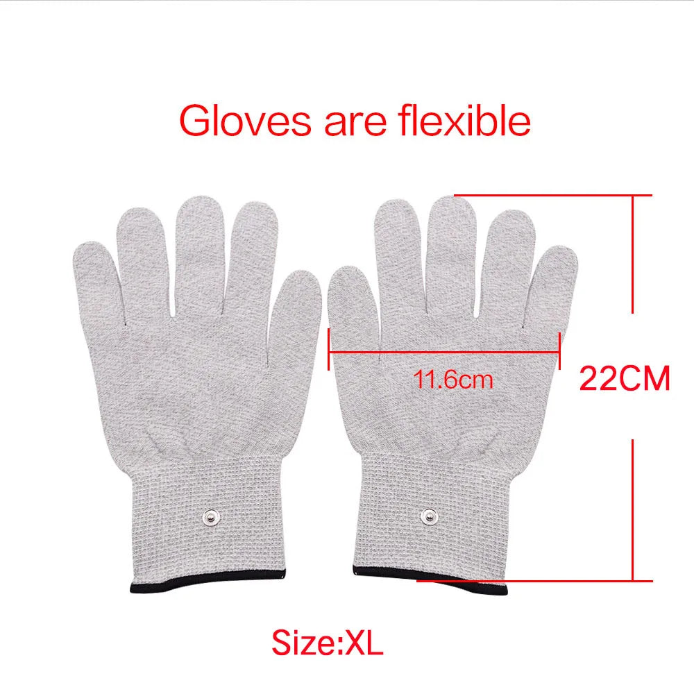 TENS EMS Electrode Electric Massager Accessories Glove Sock Bracer Slipper Cable Conductive Silver Fiber for Body Massage Pads
