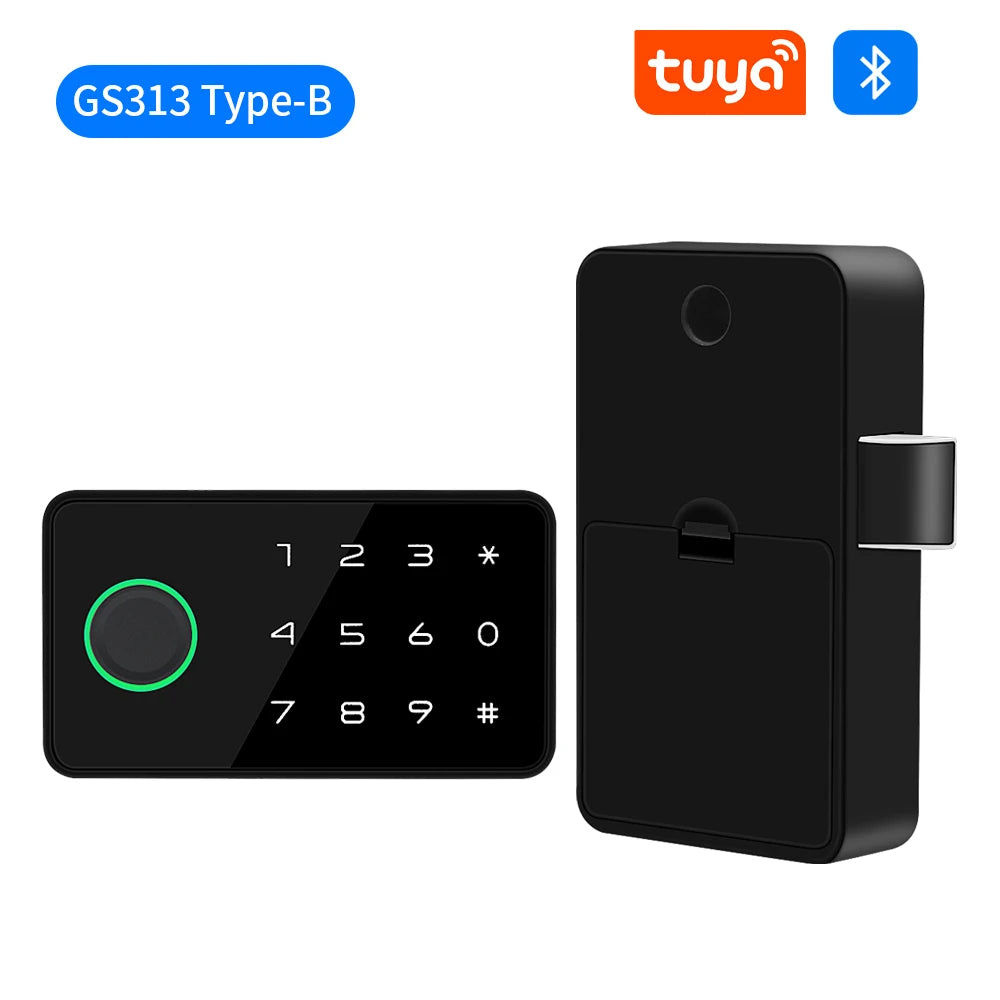 Tuya APP Fingerprint Smart Drawer Cabinet Invisible Lock Ic Card Unlock Cabinet Furniture Electronic Keyless Sensor Lock
