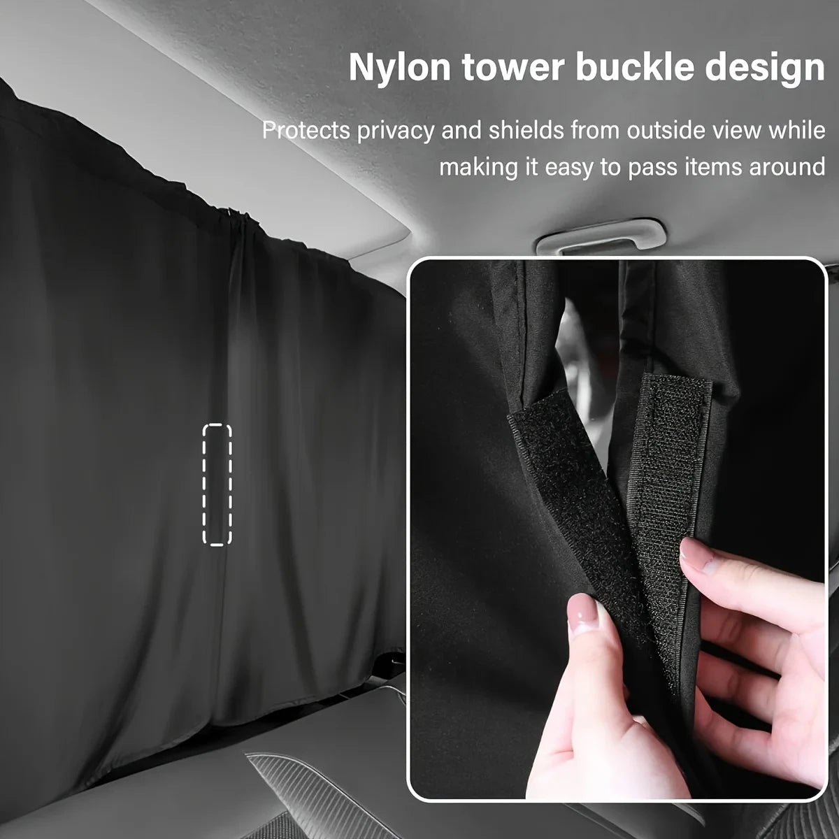 4pcs Car Privacy Curtain Set Window Shade Privacy Travel Nap Night Car Camping Detachable Simple Curtain