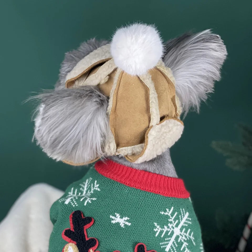 NONOR Pet Warm Hat Ear-popping Funny thickened adjustable Dog hat for Corgi Tedi French Bulldog Accessory Cat And Dog Headdress