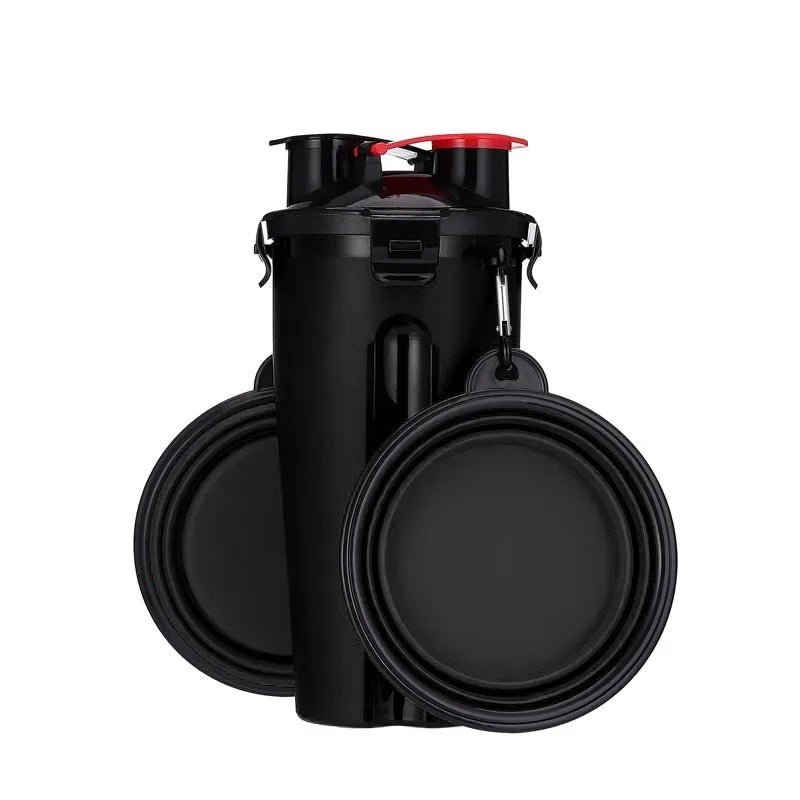 Portable Pet Water Bottle with Food Container