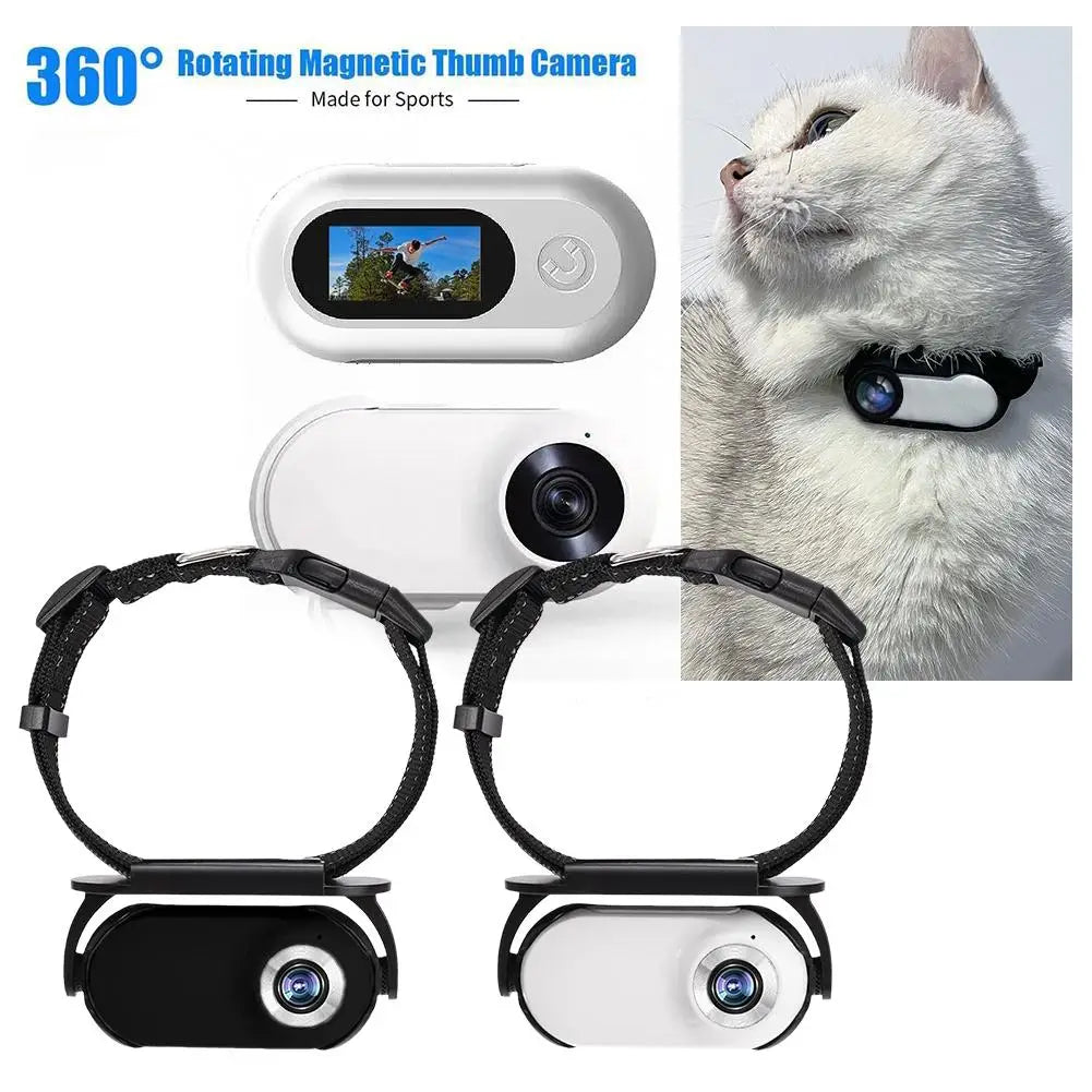 Pet Collar Camera Outdoor No WiFi Needed Cat Collar Action Camera 170 Lens Video Recording Camera Dog Wide Mini Ang A1J7