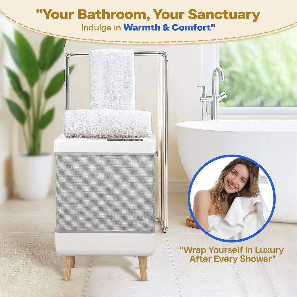 35L Towel Warmer Gift Set – Family-Sized Foldable Design with Window, Dual Safety Shut-Off for Overheat & Tip-Over,Free Shipping