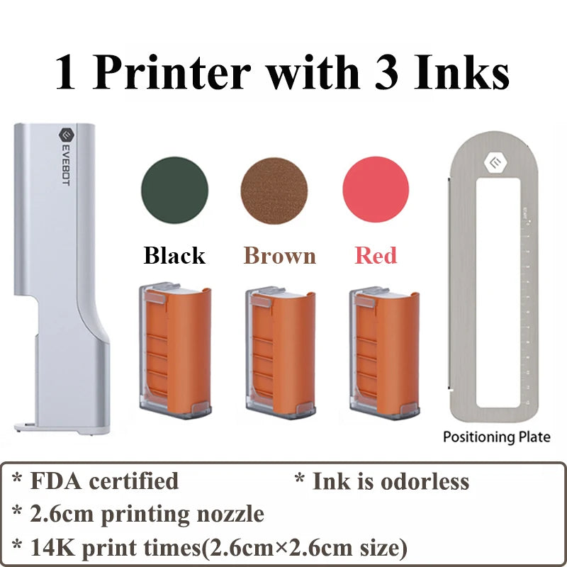 Evebot Printpen Handheld Portable Mini Coffee PrintPen Latte Art Macaron Cookie DIY Design Printer Bluetooth 4.2
