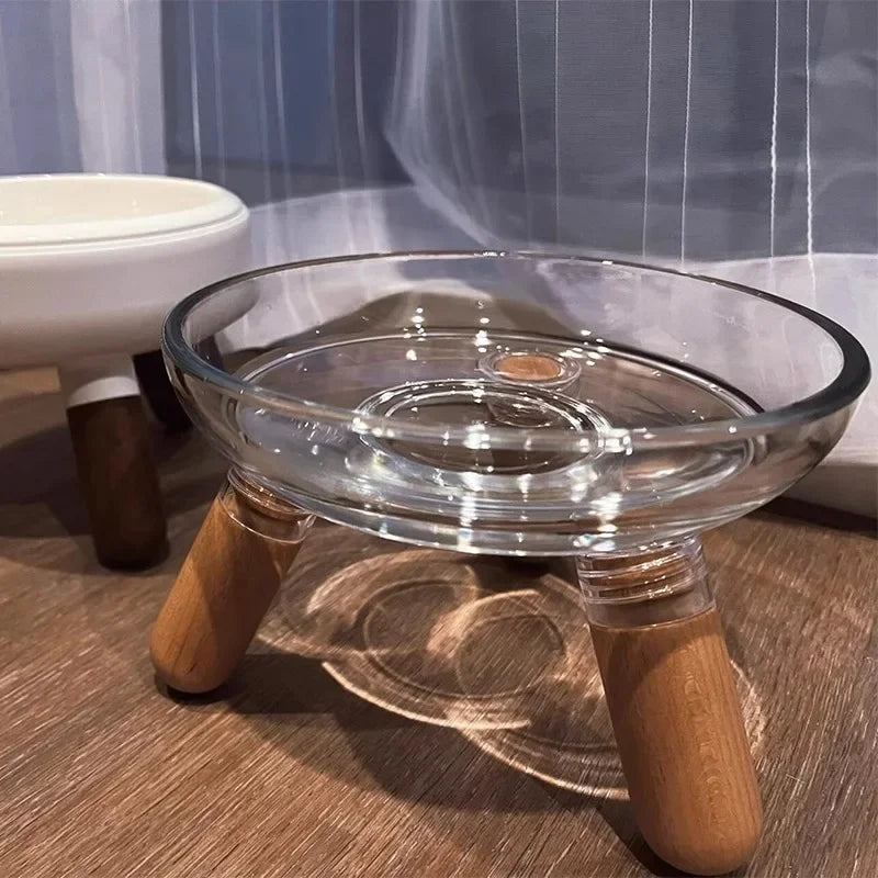 1pcs Cat Bowl Dog Bowl Elevated Pet Feeder with Neck Protection Plastic Water Basin for Cats Dogs Non-Slip Pet Food Dish