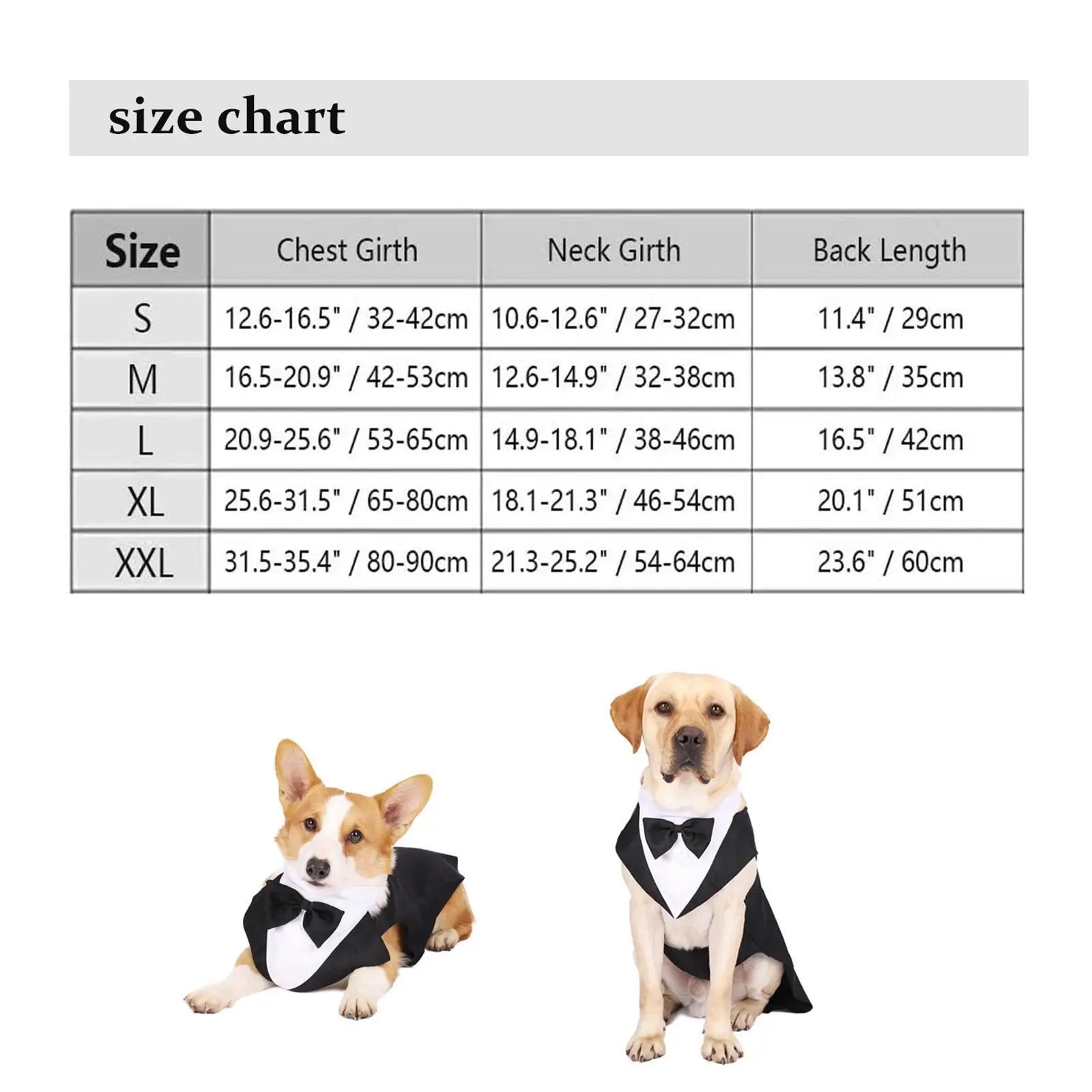 Dog Tuxedo Dog Suit and Bandana Set Party Shirt Exquisite Stitching Size XL