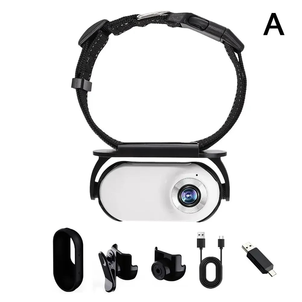 Pet Collar Camera Outdoor No WiFi Needed Cat Collar Action Camera 170 Lens Video Recording Camera Dog Wide Mini Ang A1J7