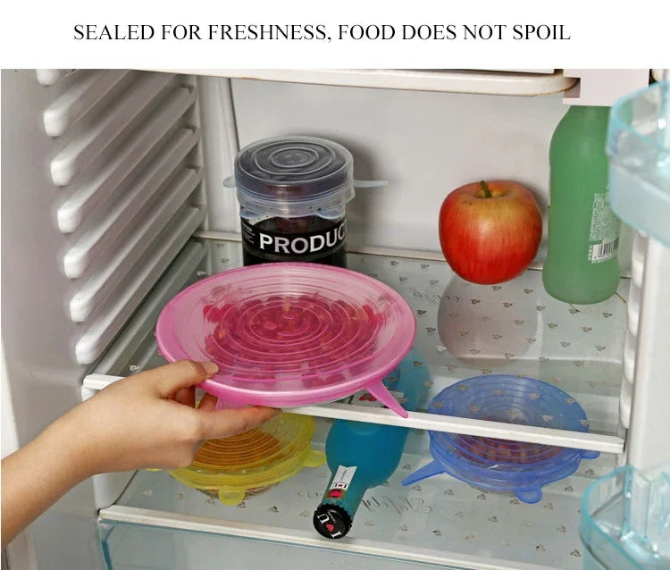 Reusable Silicone Stretch Lids for Food Storage